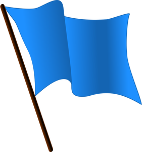 Błękitną Flagą macha wektor